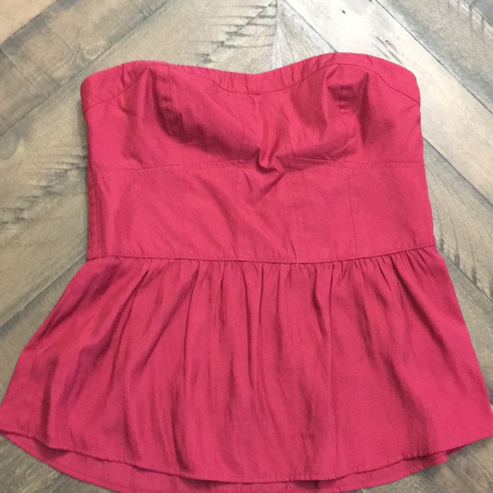 AE strapless peplum